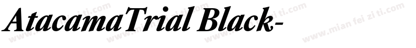 AtacamaTrial Black字体转换